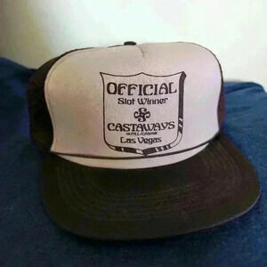 Vintage trucker  hat Castaways Casino Las Vegas brown hat